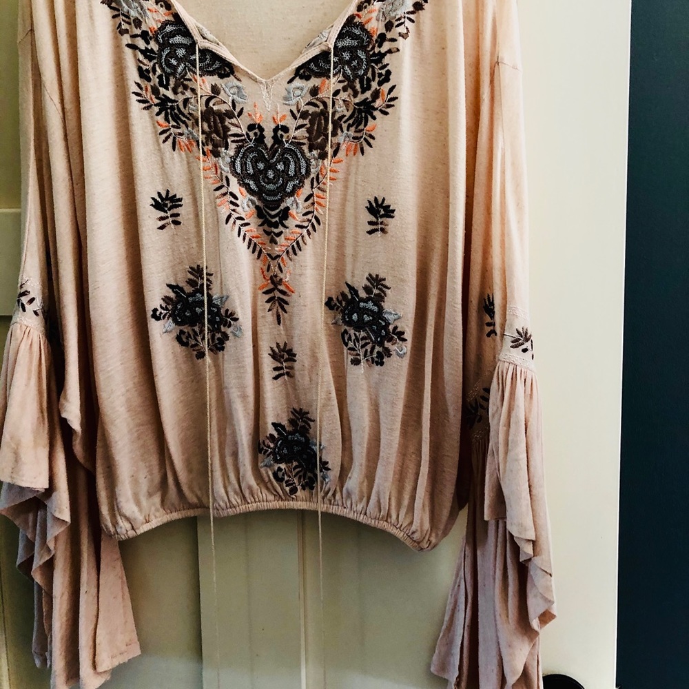 Free People multi-colored top
